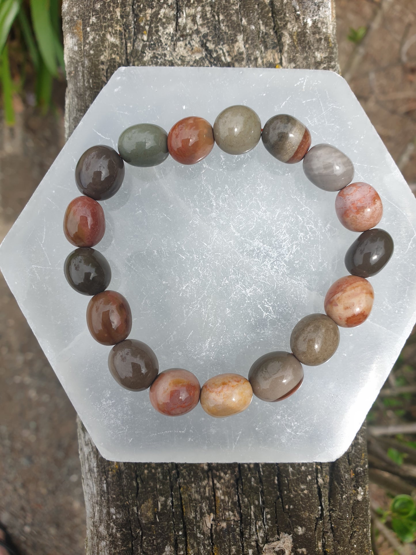 Polychrome Jasper | Nugget Bead Bracelet