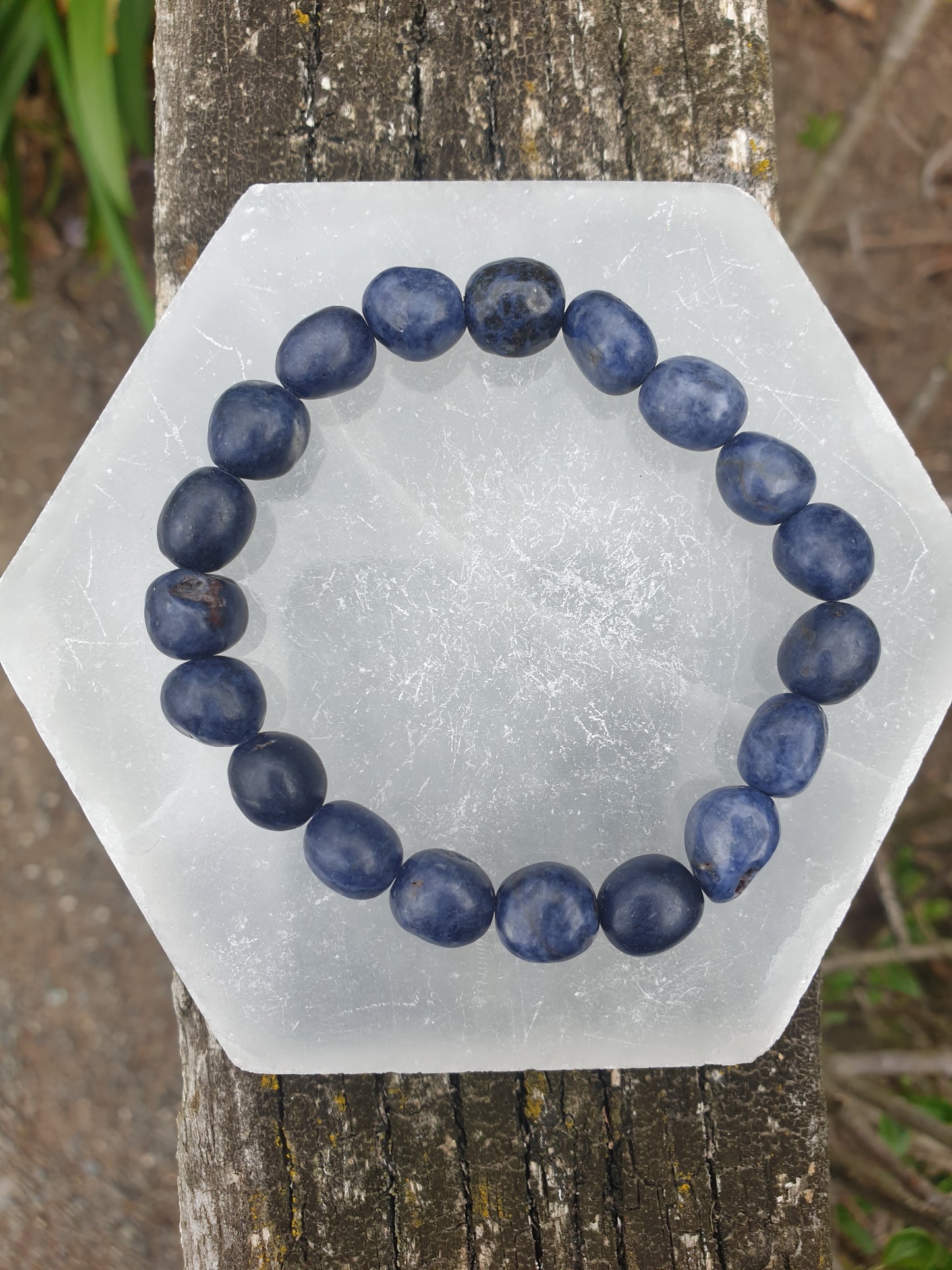 Blue Sapphire | Nugget Bead Bracelet