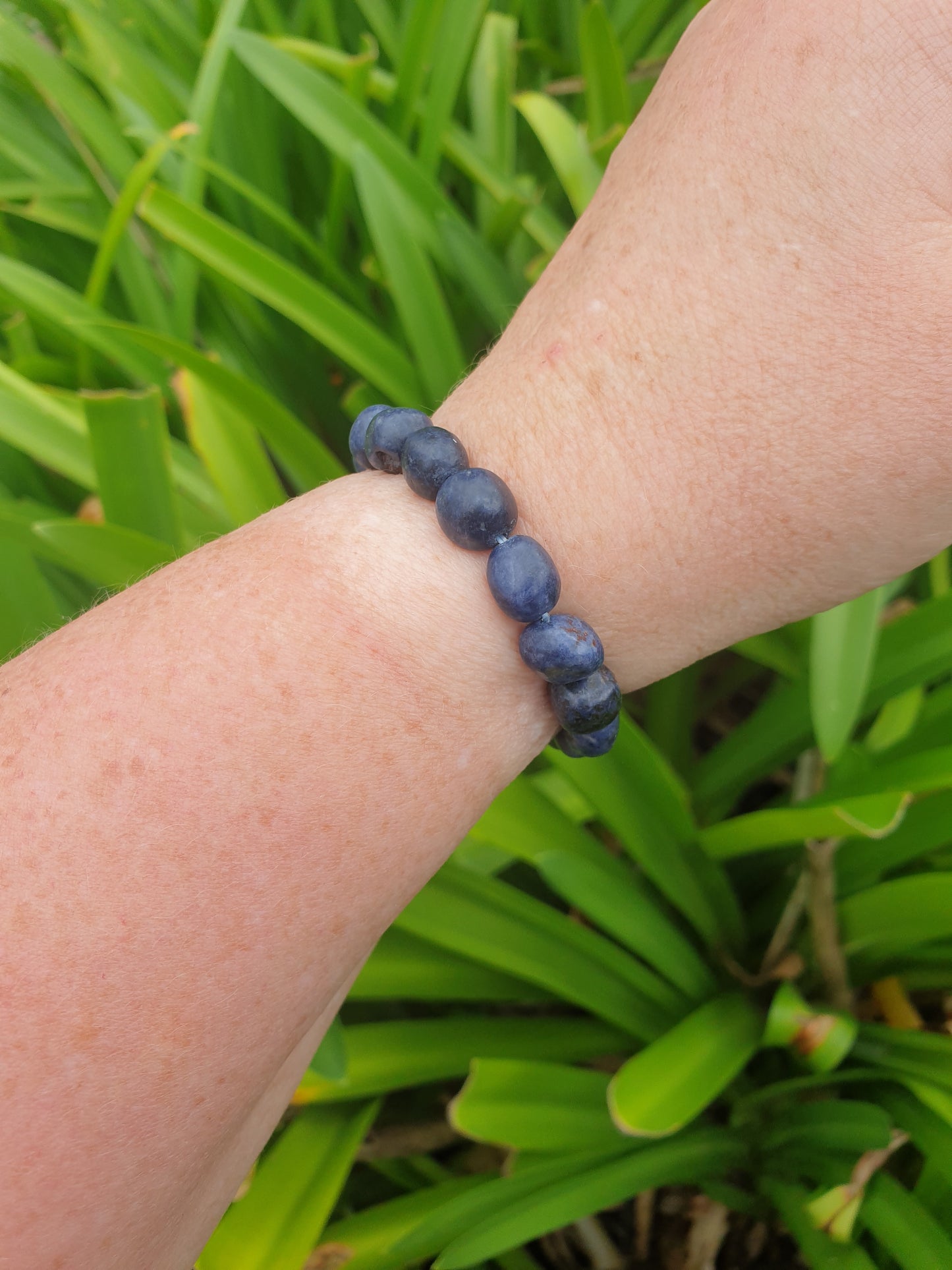 Blue Sapphire | Nugget Bead Bracelet