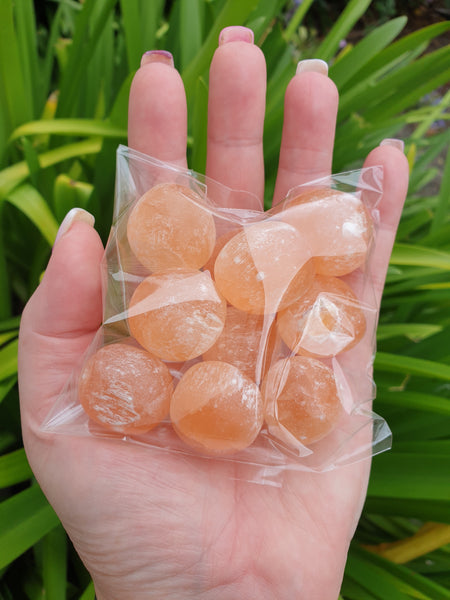 Orange Selenite Tumbled Stones 10 Pack $30 Valued at $40