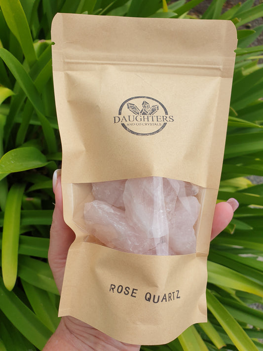 Rose Quartz Bulk Pack of 10 Rough Crystals Valued at $30