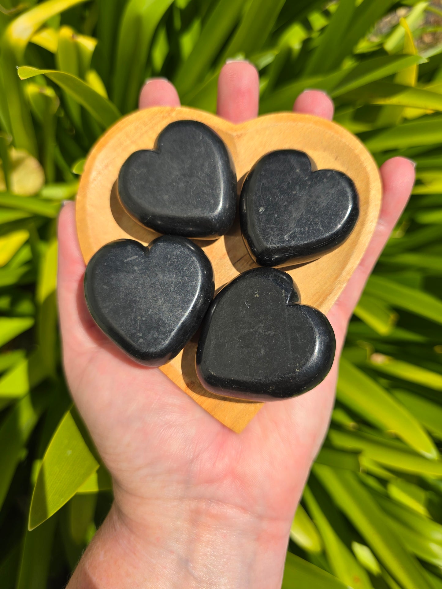 Shungite Polished Heart