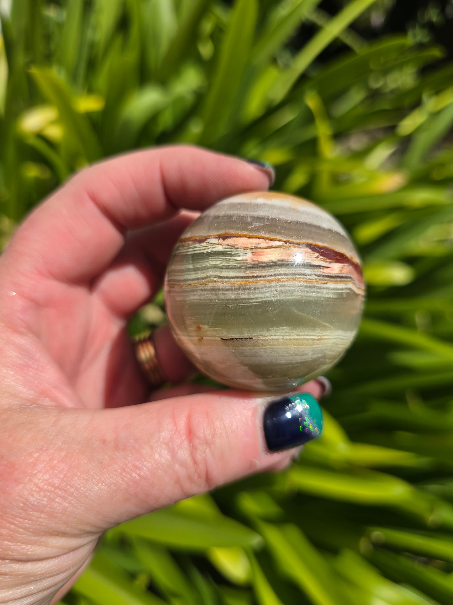 Banded Calcite Sphere Small