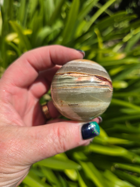 Banded Calcite Sphere Small