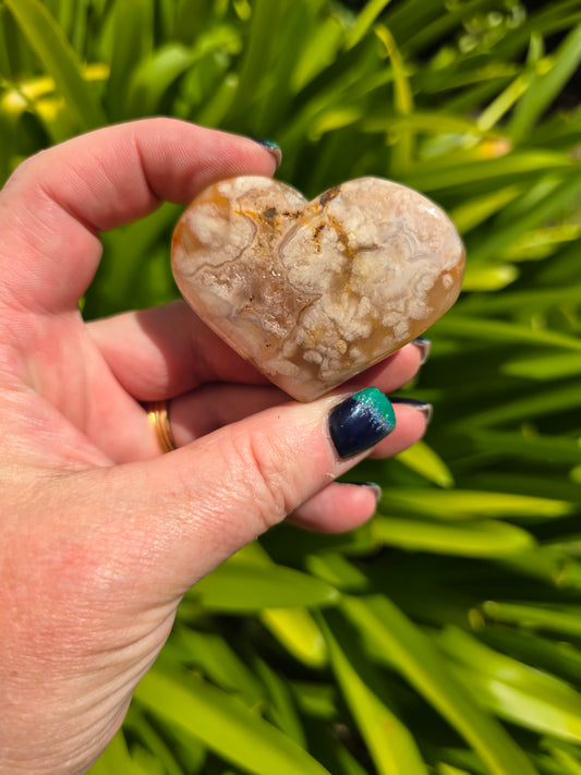 Flower Agate Heart A