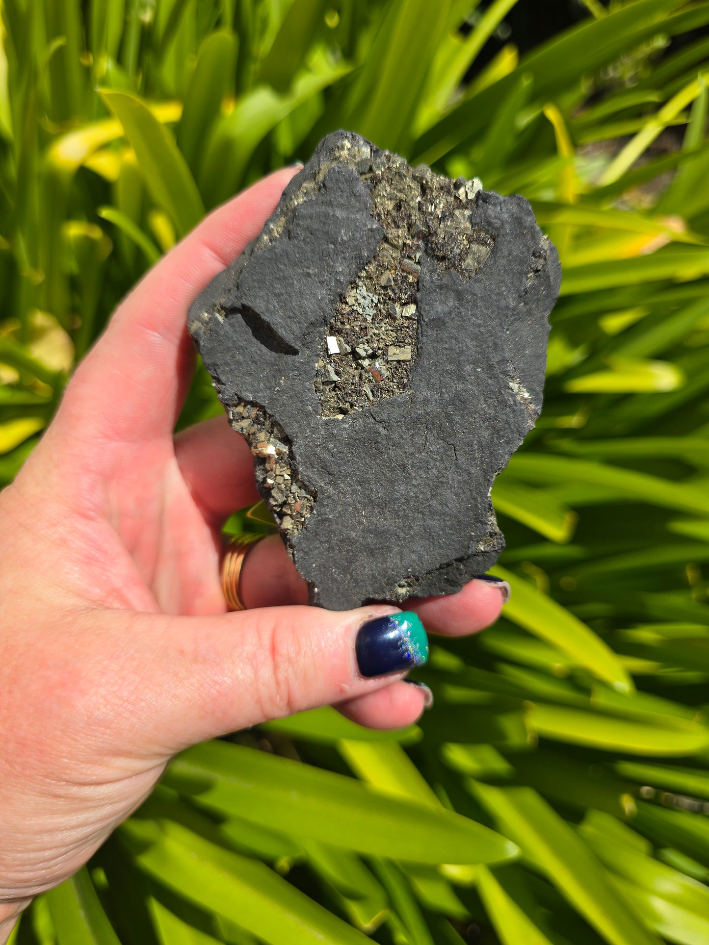 Shungite & Pyrite Rough Piece C