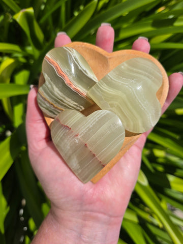 Banded Calcite Heart Small