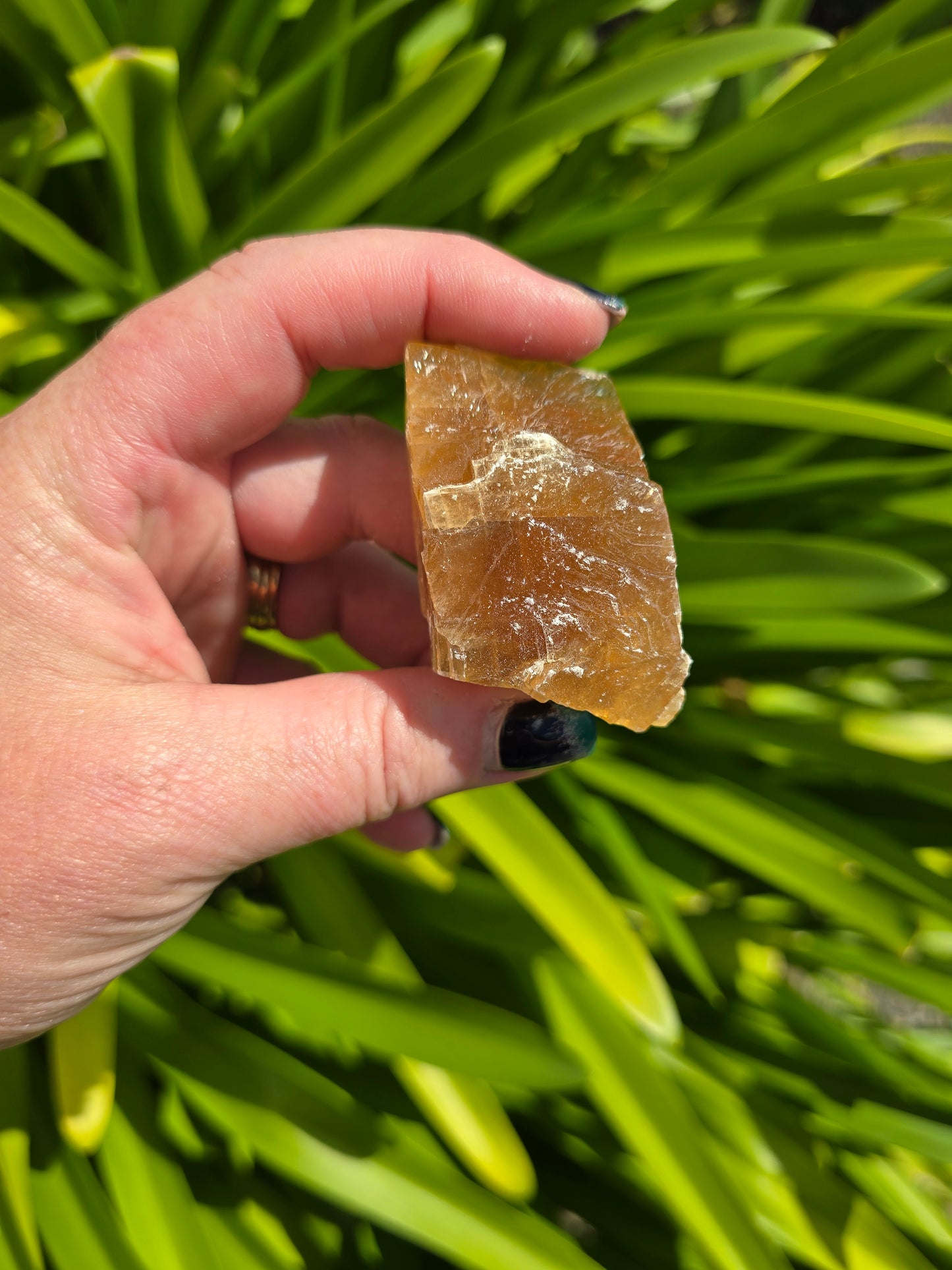 Honey Calcite Rough Medium Piece