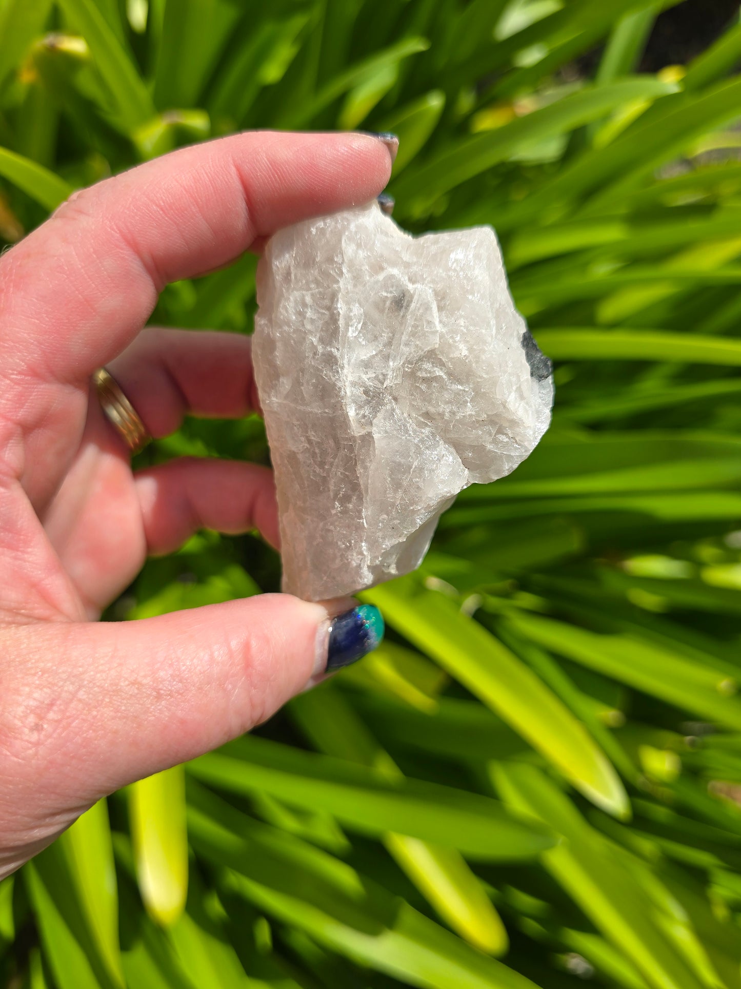 Black Tourmaline & Quartz Rough Piece B