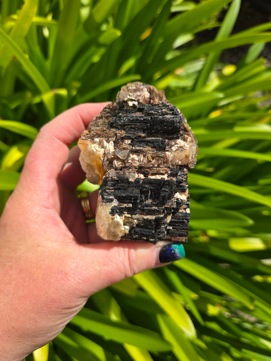 Black Tourmaline & Mica Rough Piece B