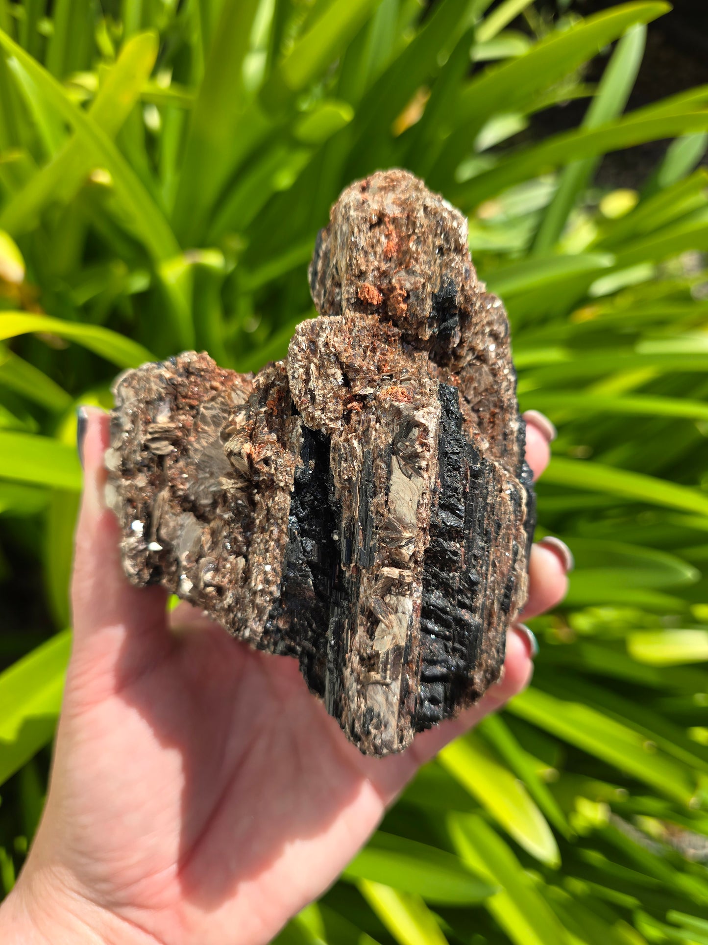 Black Tourmaline & Mica Rough Piece A