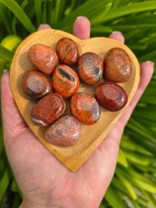 Fire Agate Tumbled Stone