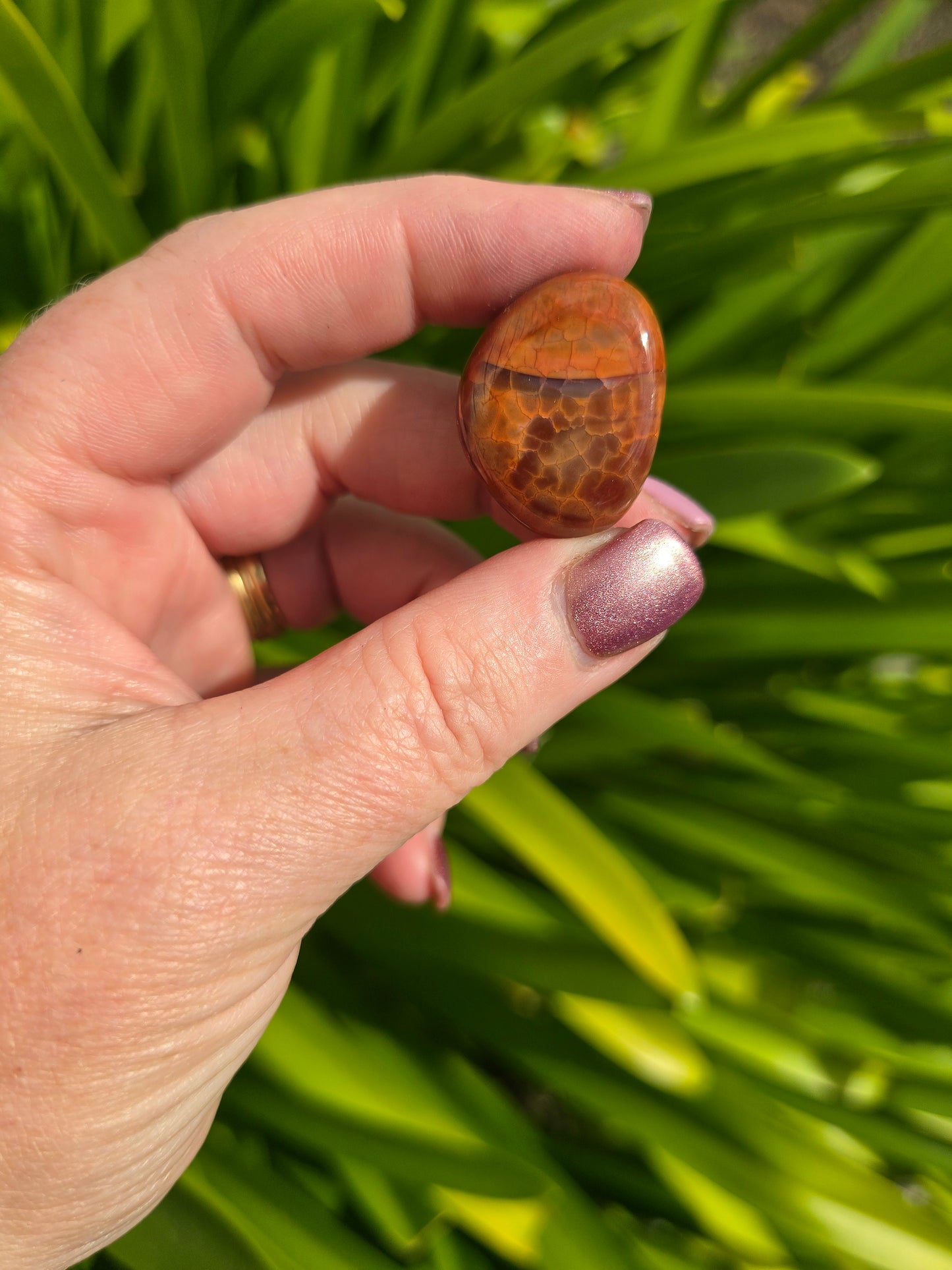 Fire Agate Tumbled Stone