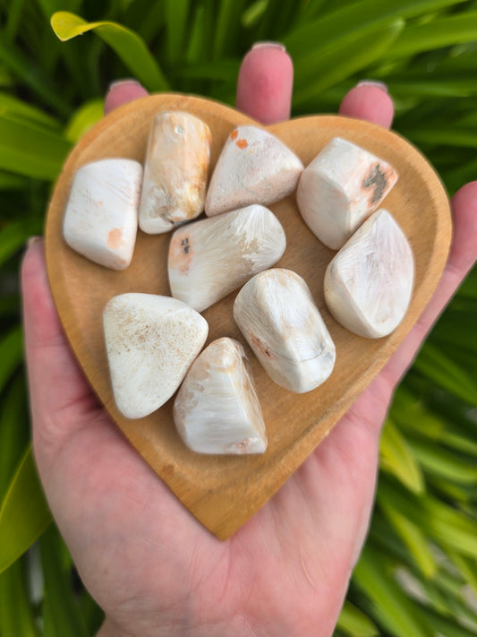 Pink Scolecite Tumbled Stone Medium