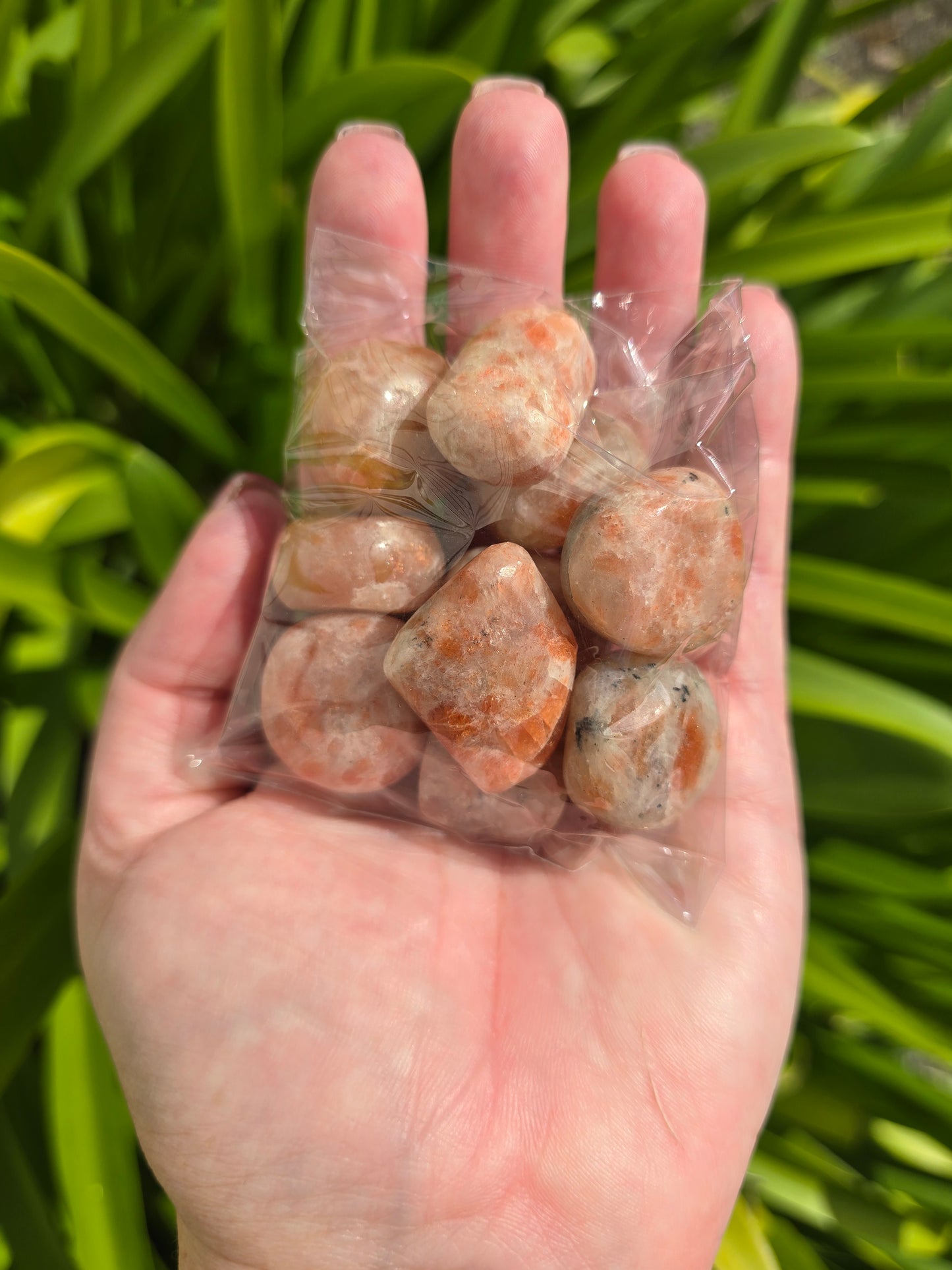 Sunstone Tumbled Stones 10 Pack valued at $60