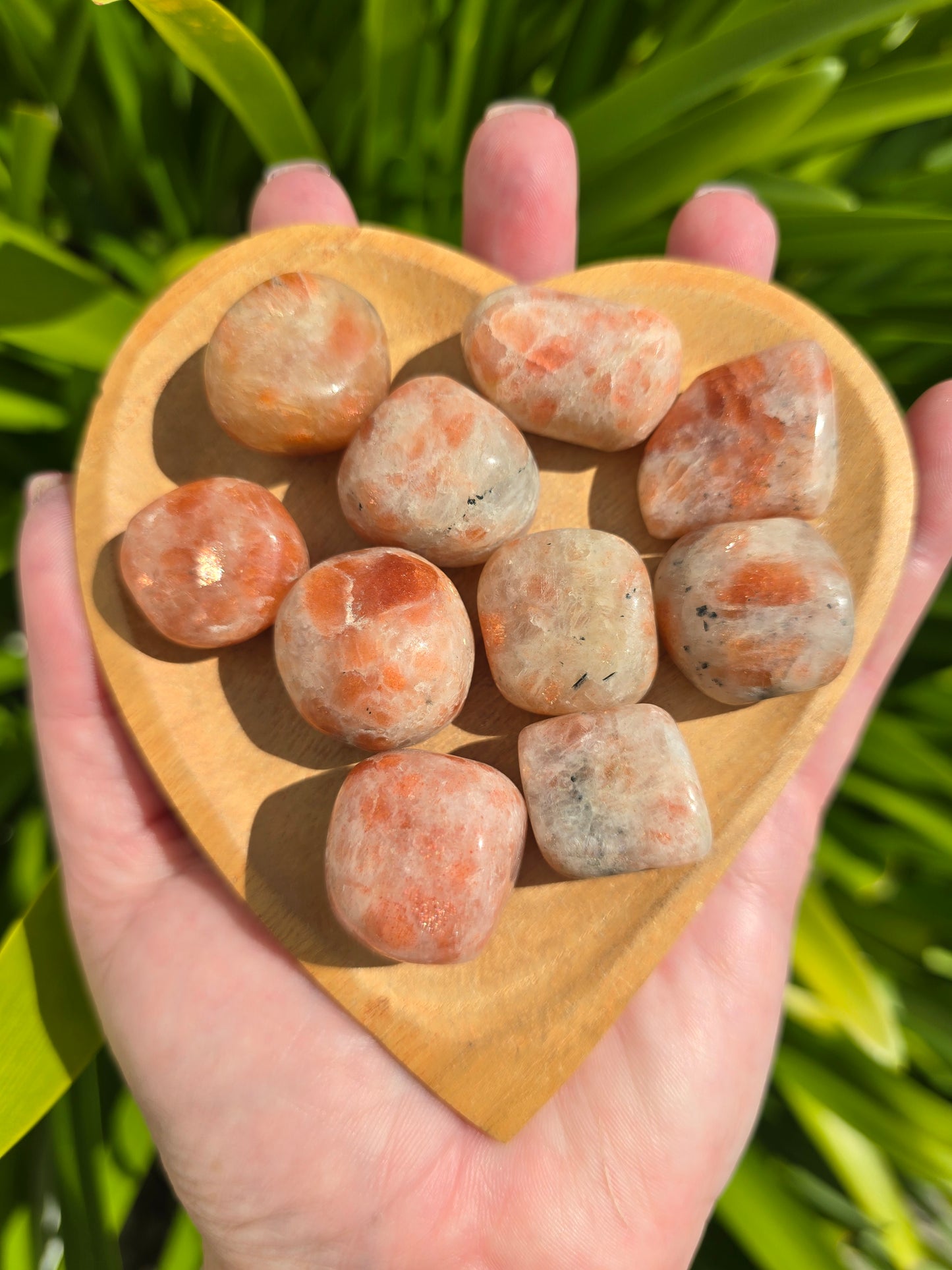 Sunstone Tumbled Stones 10 Pack valued at $60