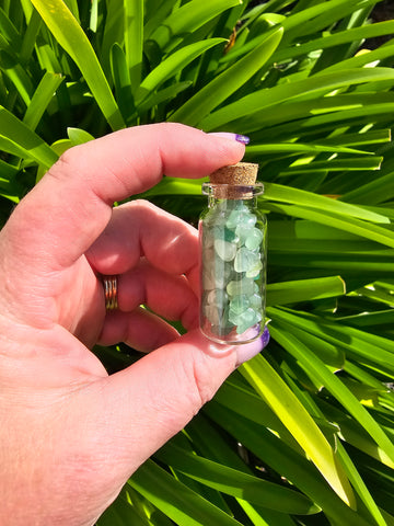Green Aventurine Crystal Chip Bottle
