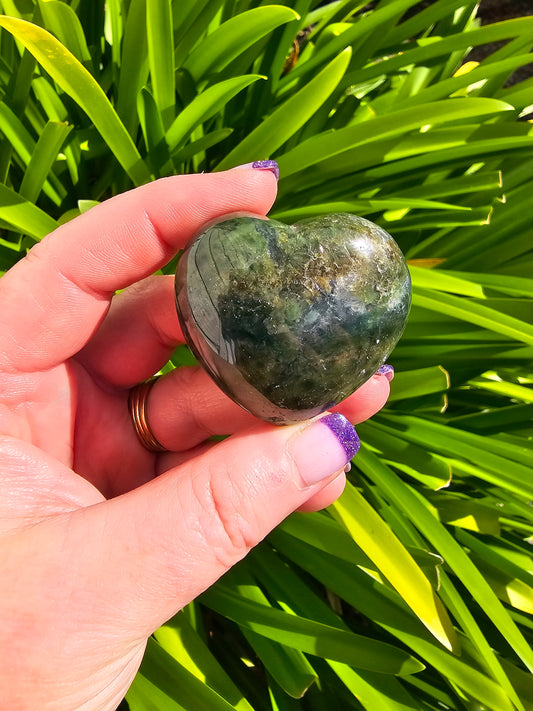 Moss Agate Heart A