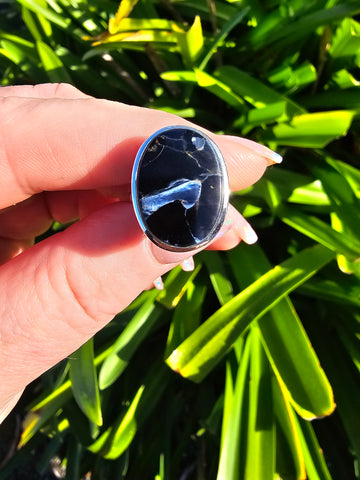 Pietersite | Polished Sterling Silver Adjustable Ring B