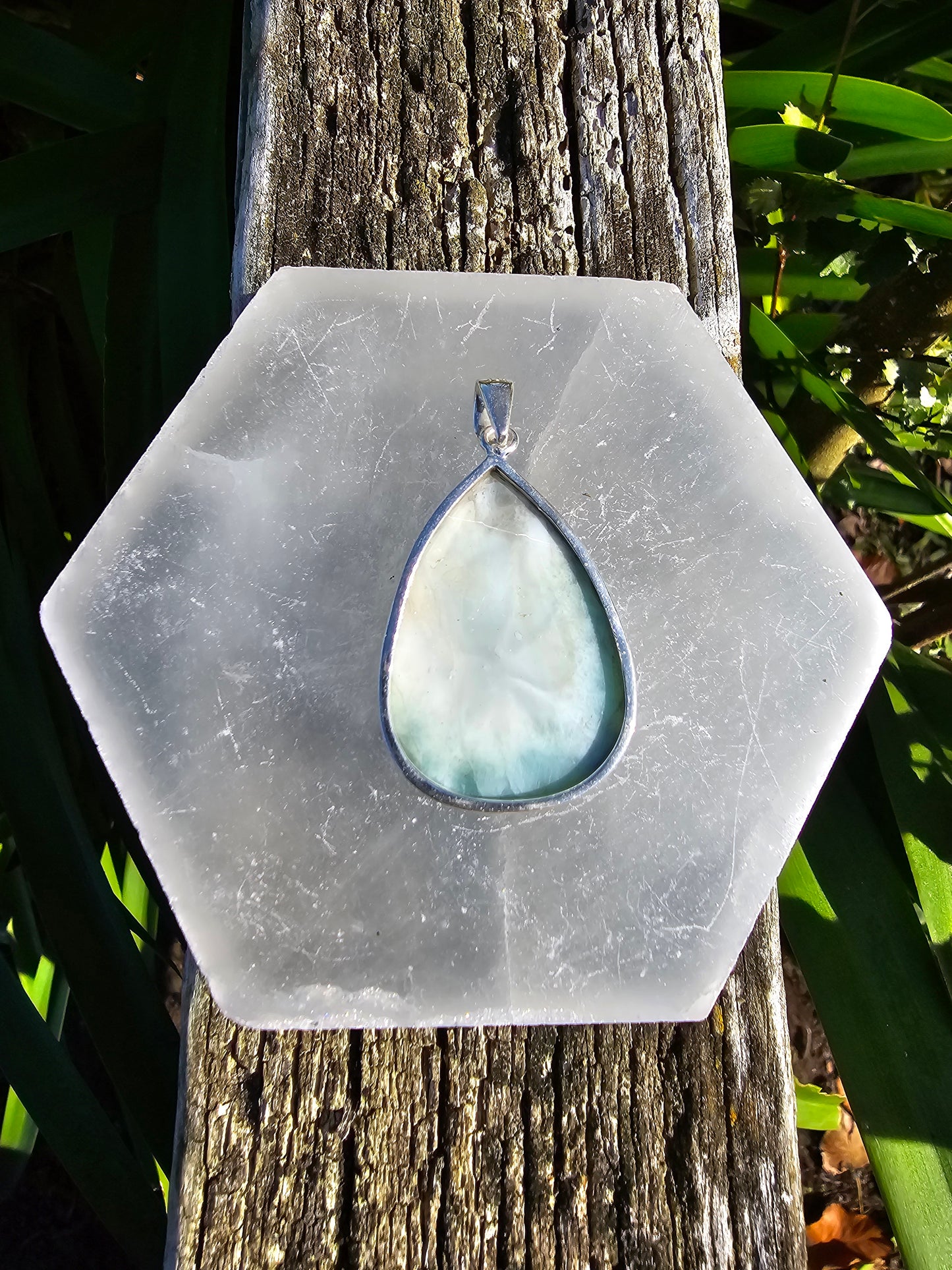 Larimar | Polished Sterling Silver Pendant G