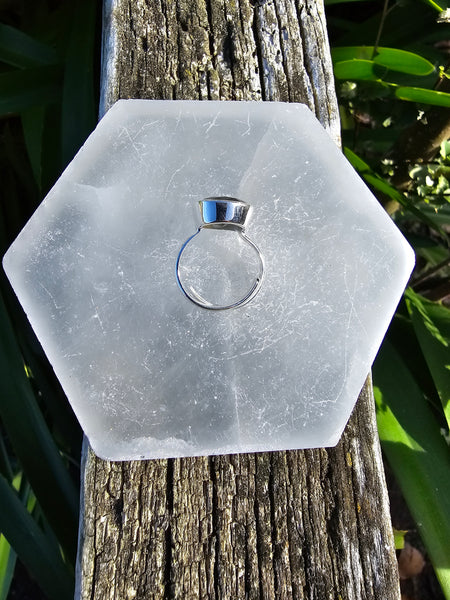 Labradorite | Faceted Sterling Silver Adjustable Ring K