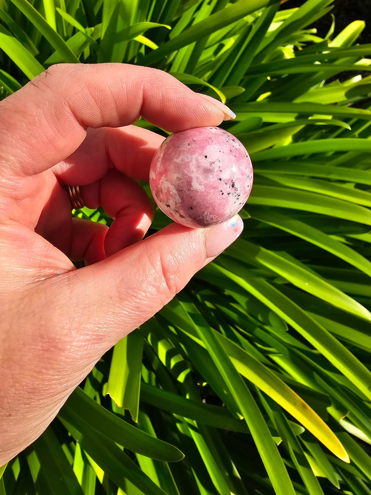 Peruvian Rhodonite Small Sphere