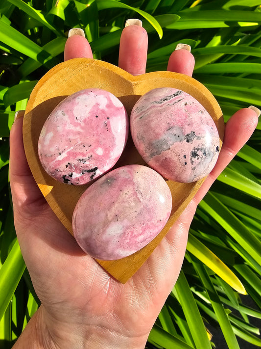 Peruvian Rhodonite Palm Stone