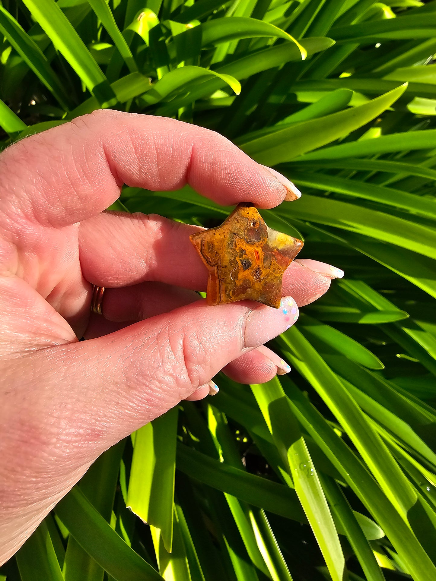 Crazy Lace Agate Mini Star