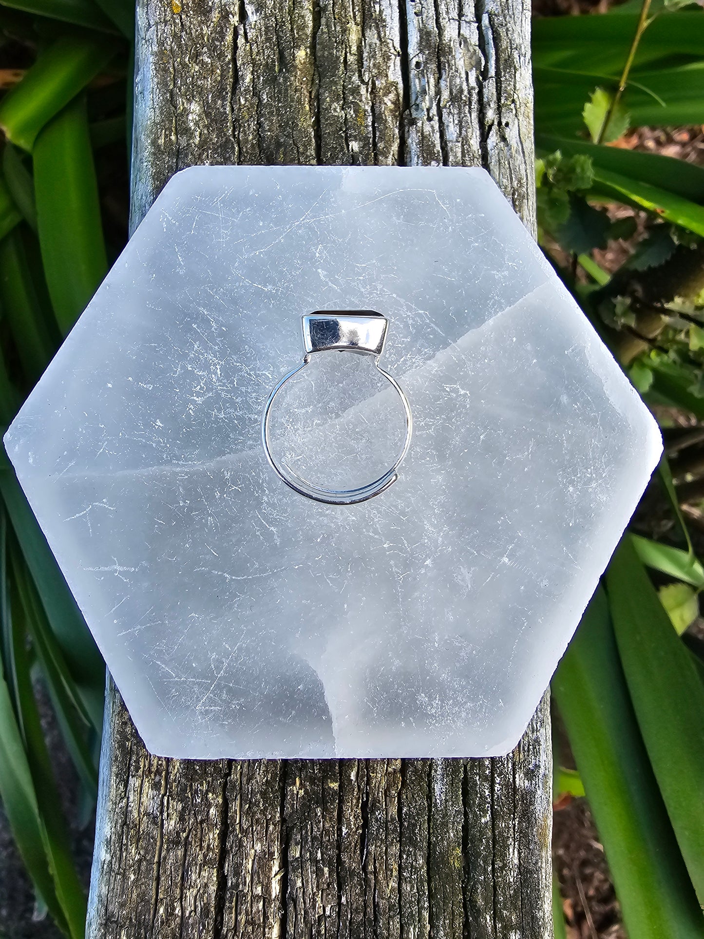 Smoky Quartz | Faceted Sterling Silver Adjustable Ring B