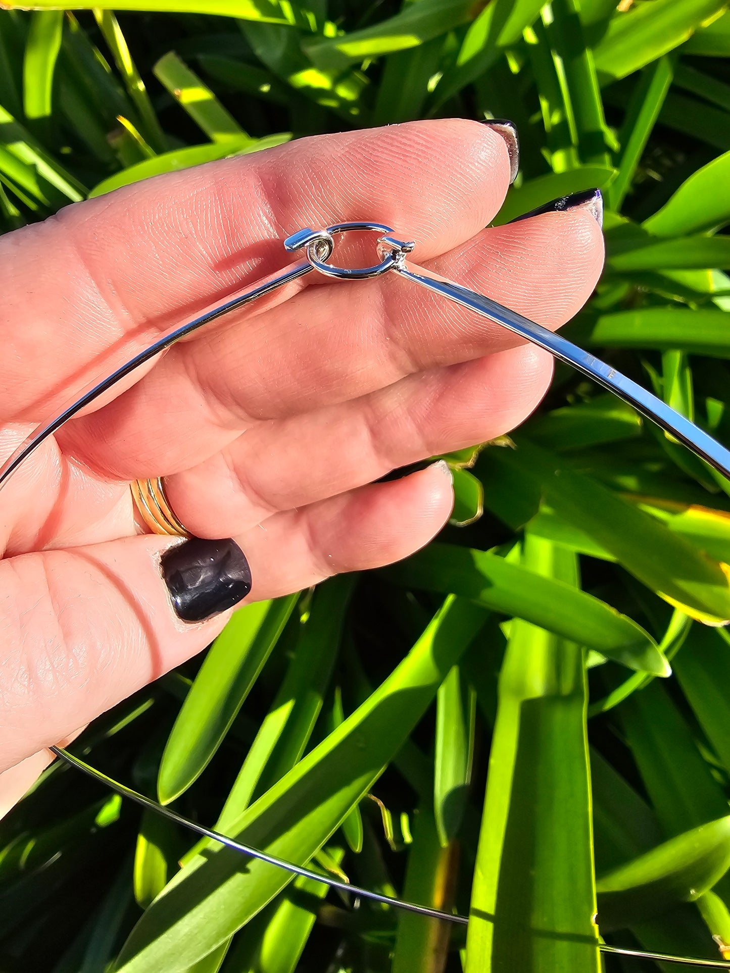 Oval Choker | Sterling Silver with Clasp