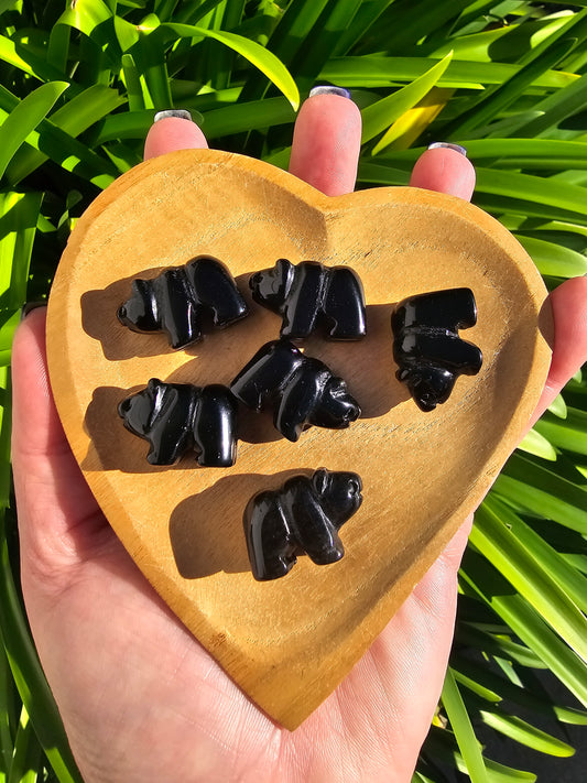 Black Obsidian Mini Bear