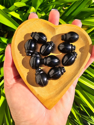 Black Obsidian Mini Beetle