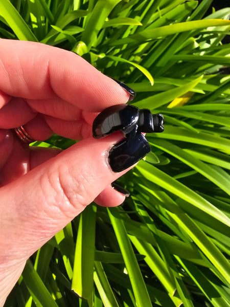 Black Obsidian Mini Beetle