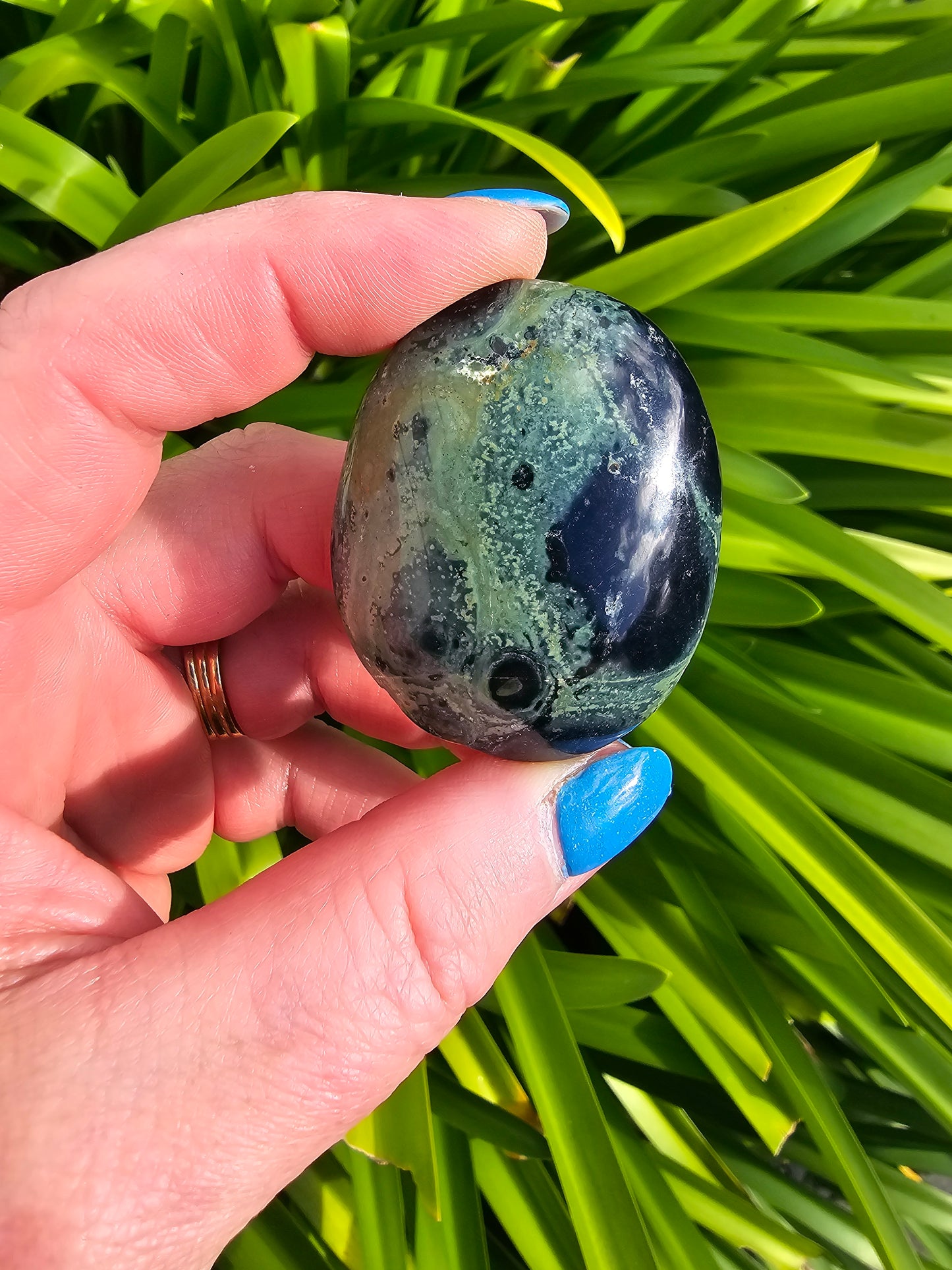 Kambaba Jasper Palm Stone Small