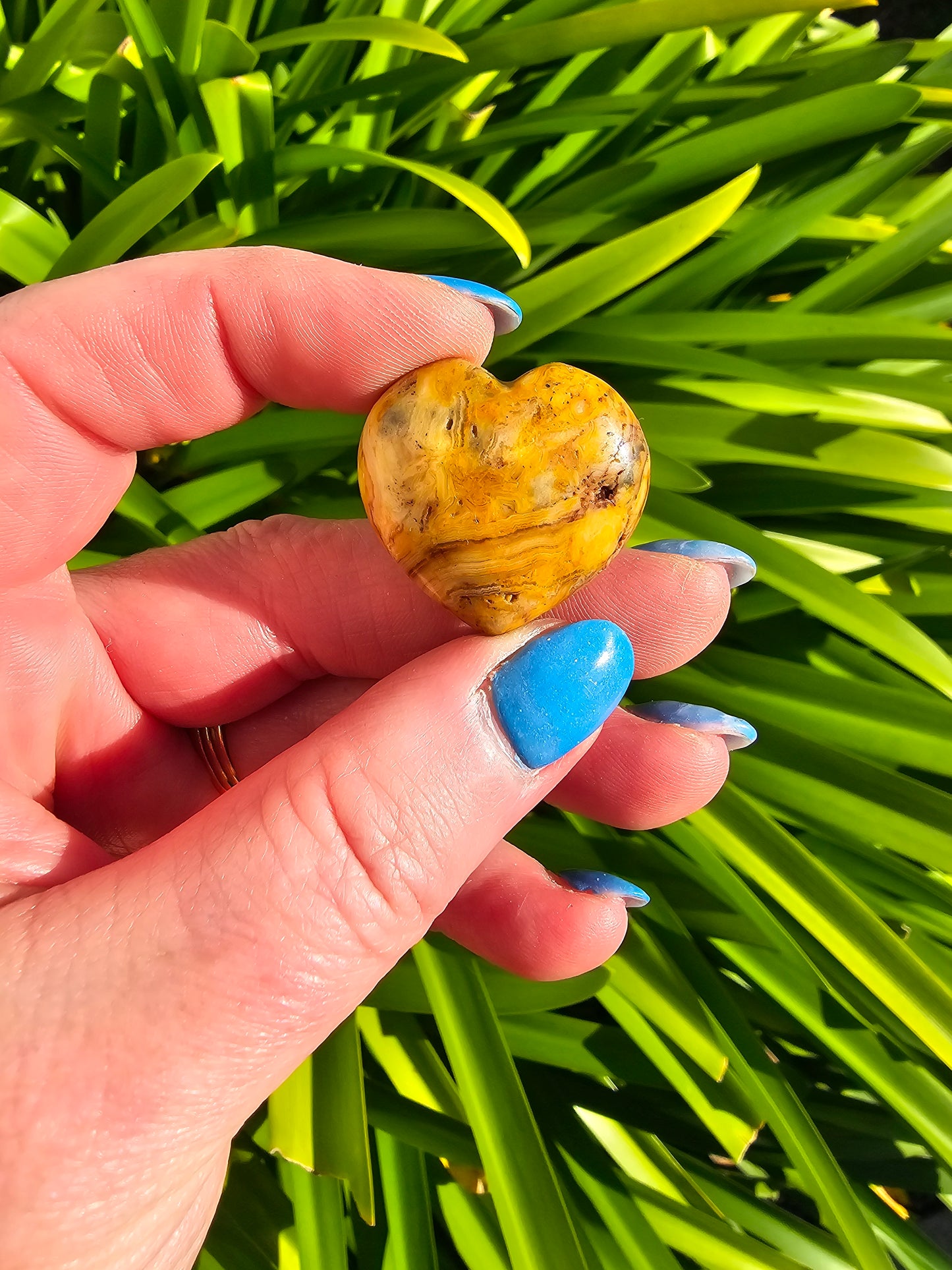 Crazy Lace Agate Small Heart