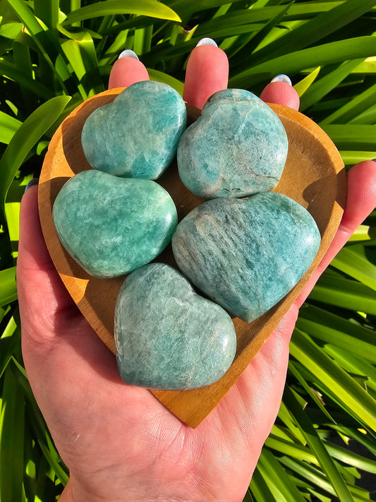 Amazonite Medium Heart