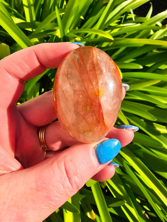 Fire Quartz Palm Stone C