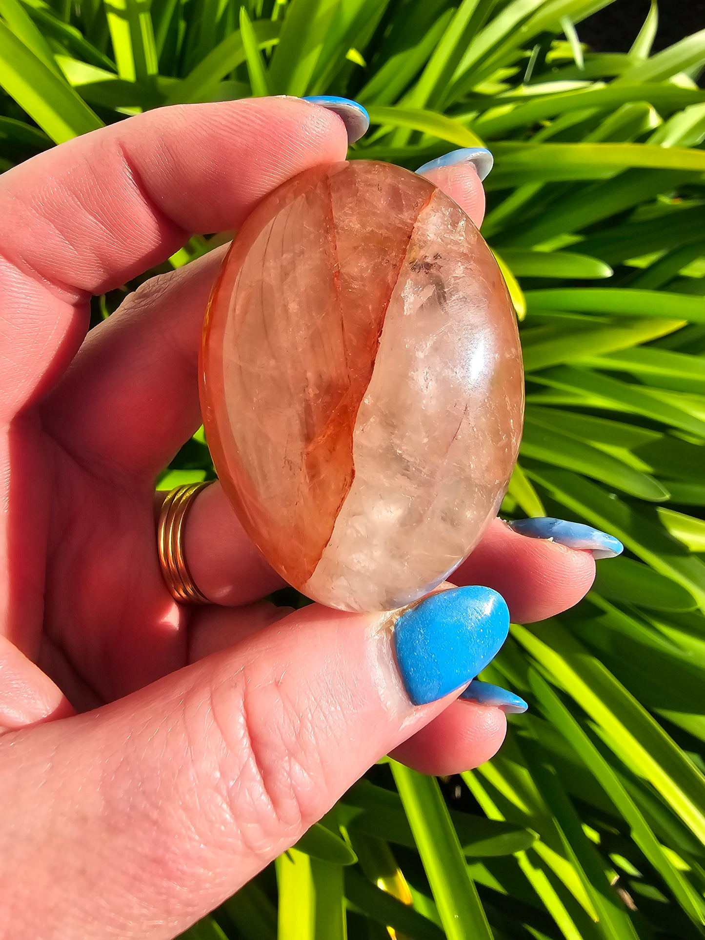 Fire Quartz Palm Stone C