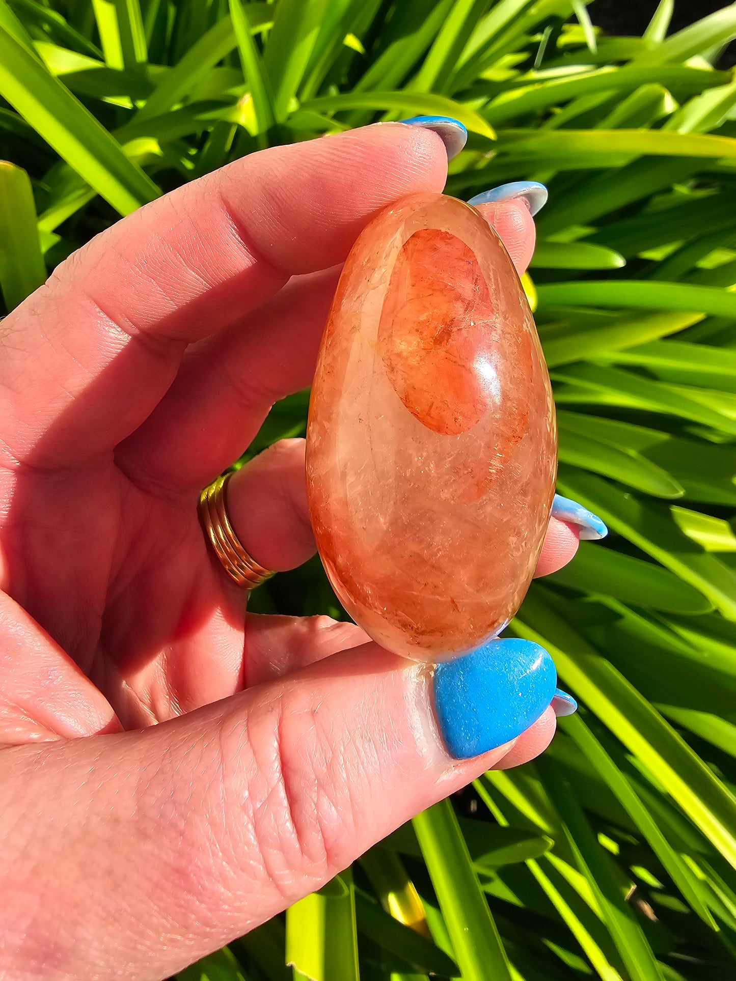 Fire Quartz Palm Stone C