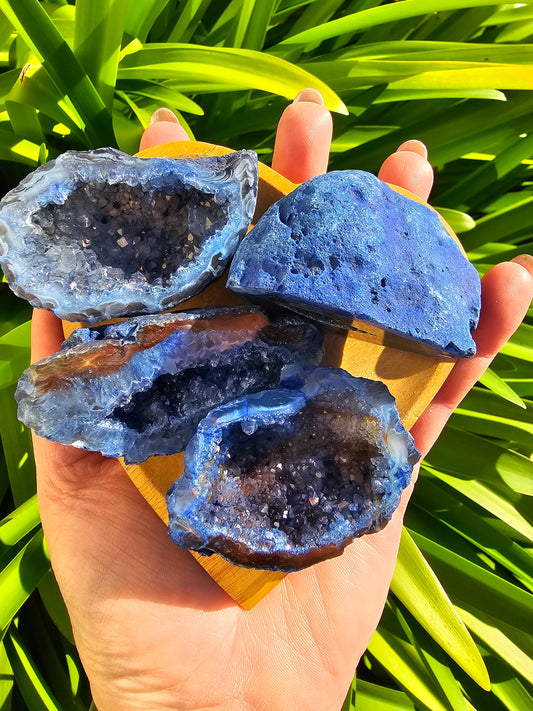 Agate Geode | Cave Blue Large