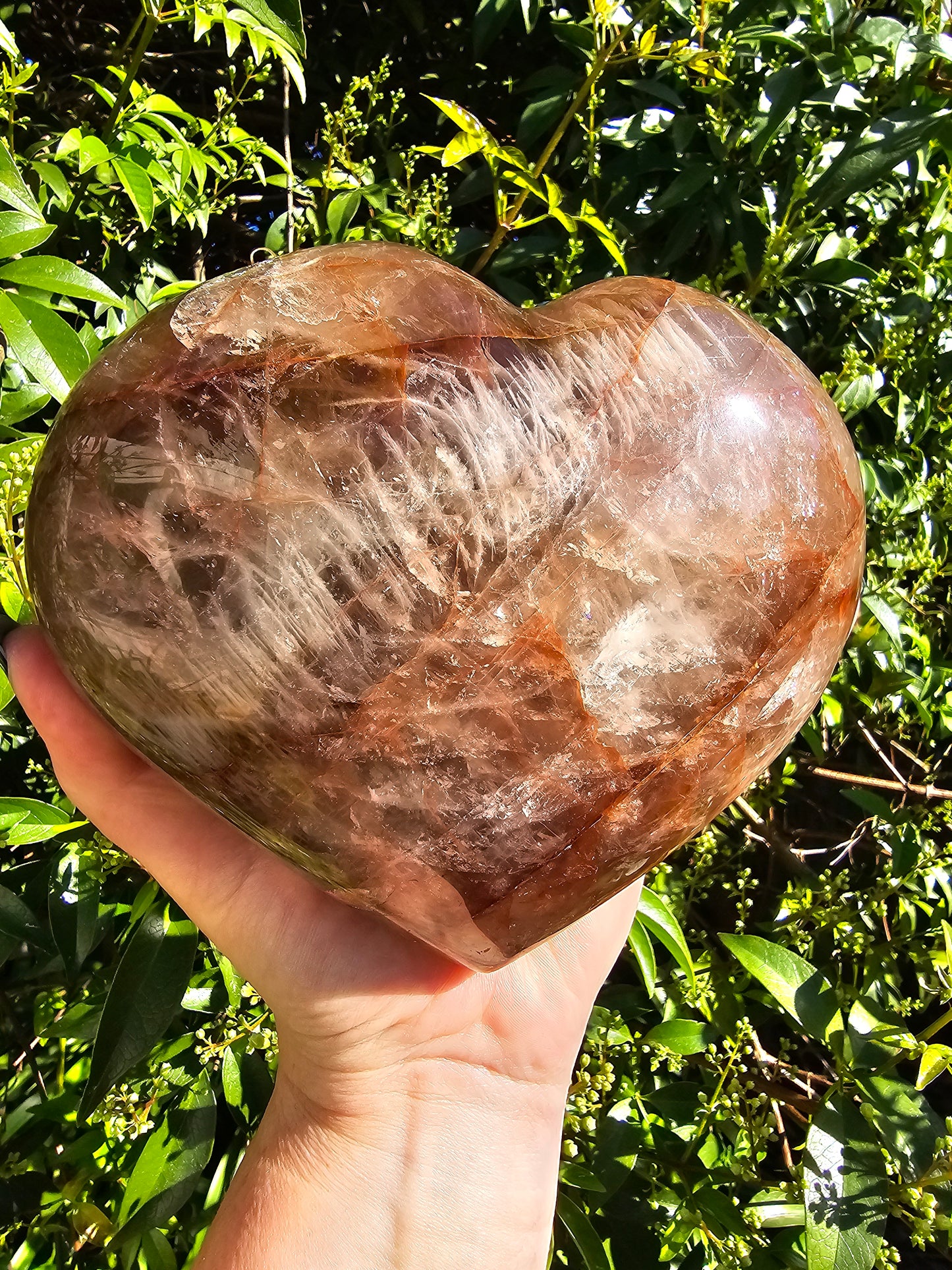 Fire Quartz Xlarge Heart 2.3kgs