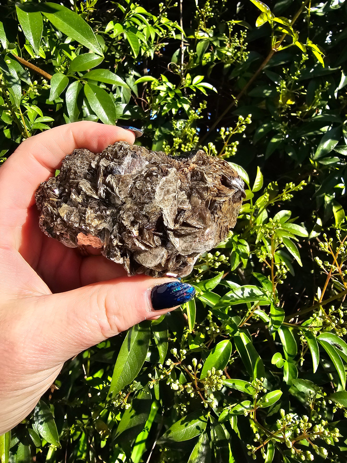 Black Tourmaline & Mica Rough C