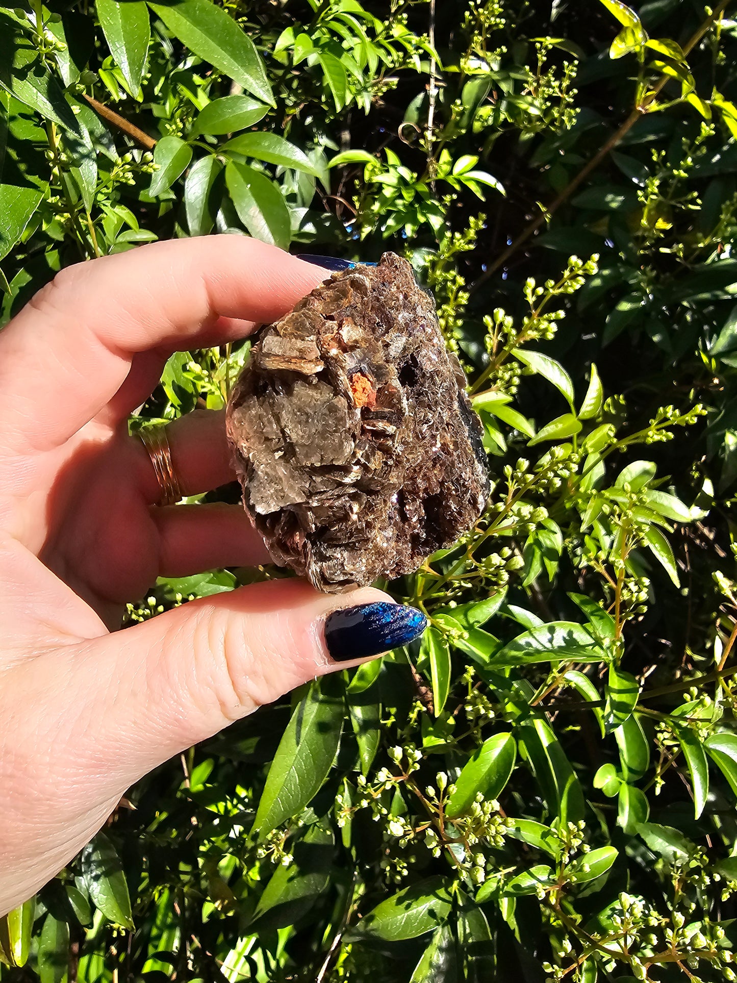 Black Tourmaline & Mica Rough C