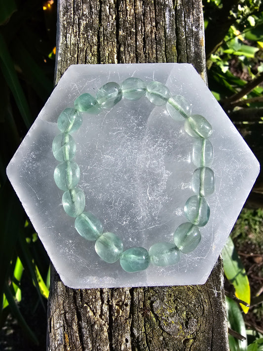 Green Fluorite | Nugget Bead Bracelet