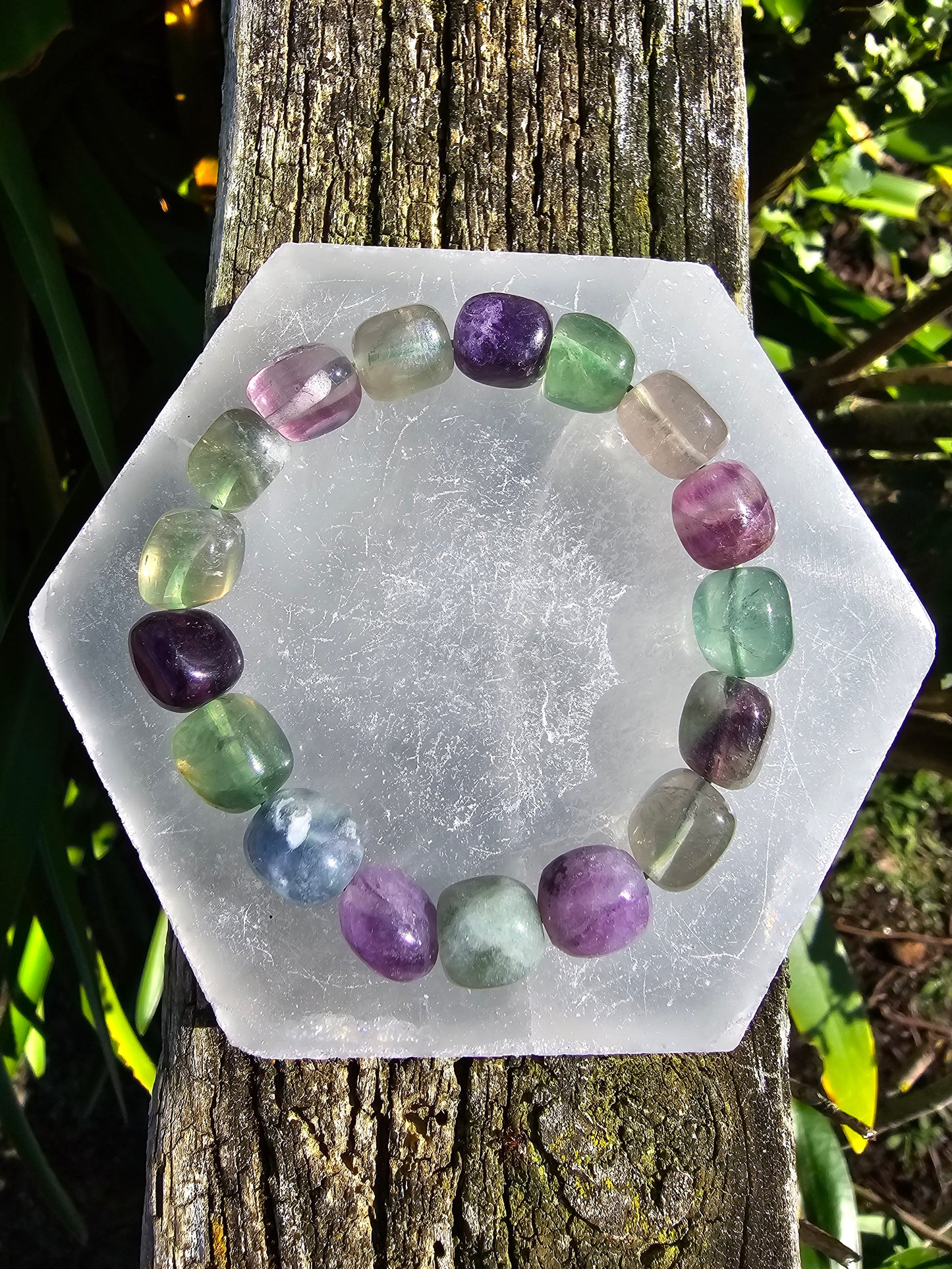 Rainbow Fluorite | Nugget Bead Bracelet