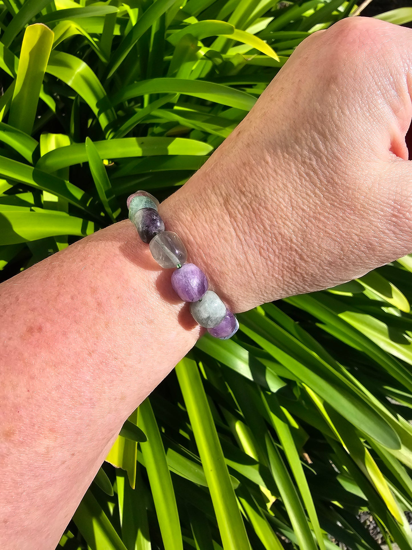 Rainbow Fluorite | Nugget Bead Bracelet