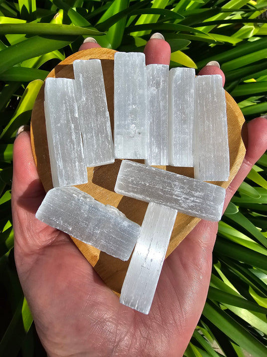 Selenite Rough Rod Small