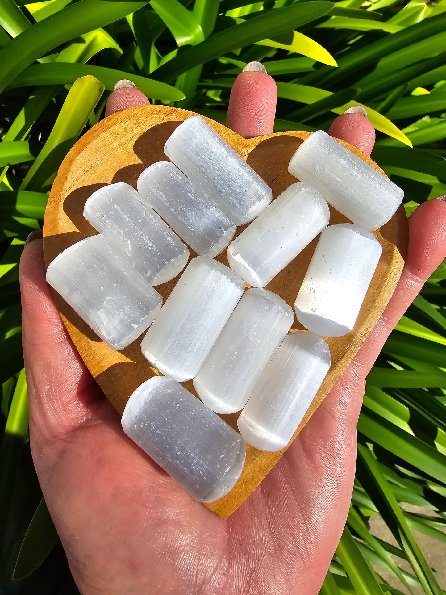 Selenite Cylinder Tumbled Stone