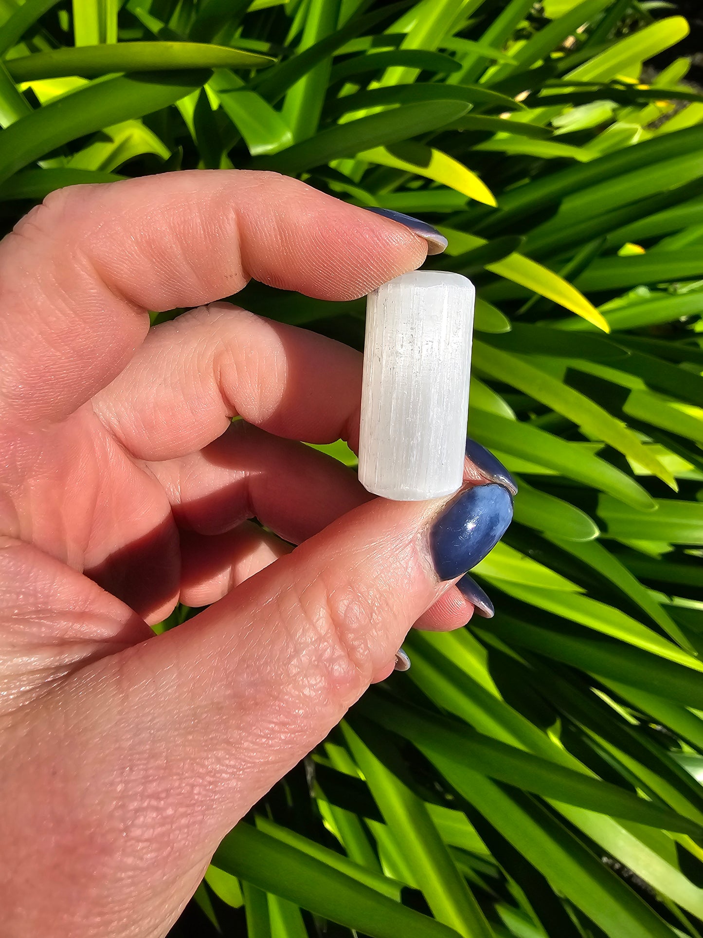 Selenite Cylinder Tumbled Stone