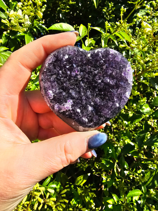 Amethyst Druze Heart F